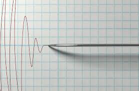 polygraph needle and drawing