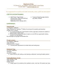 Yoga Teacher Resumes Cprc