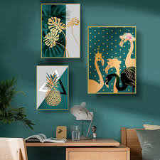 Love this decor wall art. Abstract Dark Green Pineapple Plants Wall Art Canvas Painting Posters Prints Pop Art Pictures For Gallery Living Room Home Decor Painting Calligraphy Aliexpress