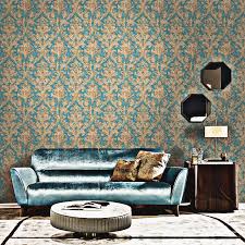 Masco Design نقش ايطالي ملكي لون تركواز مميز مع نقش Facebook