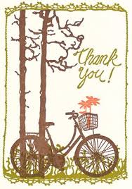 Old School Stationers Stationary Letterpress Thank You Cards Bike Card