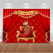 The image has minimalist style to emphasize your presentation content. Royal Red Baby Shower Backdrop Little Prince Red Curtain Photography Background 7x5ft Vinyl Royal Baby Shower Party Banner Decoration Backdrops Walmart Com Walmart Com