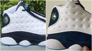 Test Yourself E4, Real Vs Fake Air Jordan 13 Obsidian Dark Powder Blue -  Youtube