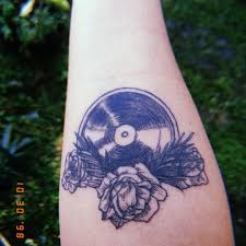 Black Linework Vinyl Palms Roses Tattoo By Natalie Andrews Compost Pile In Chicago Rose Tattoos Tattoos Geometric Tattoo
