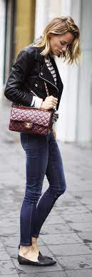 Burgundy Chanel Bag Outfit Idea Fashion Fashion Clothes Women Style
