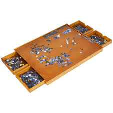 Maybe you would like to learn more about one of these? Costway 1500 Pcs Wooden Jigsaw Puzzle Table Plateau Smooth Work Surface W 4 Drawers Walmart Canada