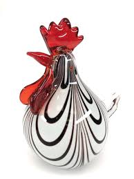 Some of my favorite things. Lot Murano Style Hand Blown Art Glass Rooster Figurine