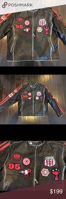 Disney Pixar Men S Leather Jacket Cars Patches Beautiful Leather Black Distressed Jacket By Disney S Pixar Movie Ca Jackets Men S Leather Jacket Leather Jacket