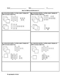 Adding And Subtracting With Base Ten Blocks 3 Base Ten Blocks Base Ten Subtraction Third Grade