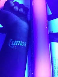 These Glow In The Dark Blacklight Tattoos Will Light Up Your Life Harry Potter Tattoos Black Light Tattoo Glow Tattoo