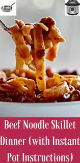 Beef Noodle Skillet Dinner With Instant Pot Instructions Delicious And So Easy You Can Make It On A Campfire Campfir Beef And Noodles Skillet Dinners Recipes