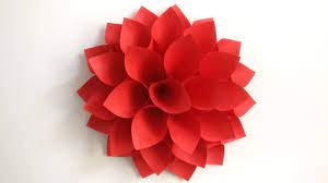 Do you know there are many ways to create construction paper flowers? Big Paper Flower Wall Decor Paper Flower Making Diy Paper Craft Wall Decor Youtube