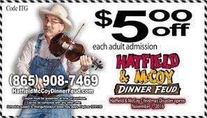 Hatfield Mccoy Dinner Show Coupon And Discount Tickets Hatfields And Mccoys Hatfield Coupons