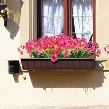 This silk flowers diy is ridiculously easy. 8 Bundles Artificial Flowers Outdoor Fake Flowers Faux Plastic Plants Garden Home Wedding Farmhouse Decor Special Deal 0a2e9 Goteborgsaventyrscenter