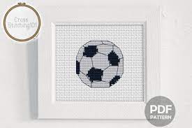 Free football 2 cross stitch pattern. Football Modern Cross Stitch Pattern Grafik Von Crossstitching101 Creative Fabrica