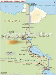 Suez canal the suez canal is a large artificial canal in egypt, west of the sinai peninsula. Suez Canal Map Suez Map Egypt Map
