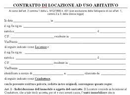 4+4 a canone libero e 3+2 a canone calmierato; Facsimile Contratto Locazione Ad Uso Abitativo In Word Mercato Libero