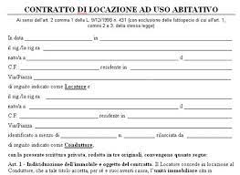 La cedolare secca consiste nella possibilità di beneficiare di agevolazioni sulla tassazione del reddito da locazione. Facsimile Contratto Locazione Ad Uso Abitativo In Word Mercato Libero