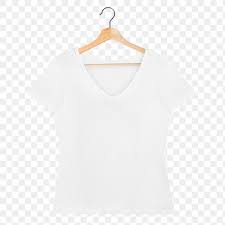 Png White V Neck T Shirt Mockup On A Wooden Hanger Free Image By Rawpixel Com Chanikarn Thongsupa Clothing Mockup T Shirt Png White V Necks
