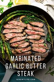 Marinated Garlic Butter Steak Steak Recipes Recipes Stuffed Peppers