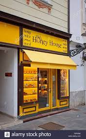 download this stock image bright yellow honey shop honey house t2pe9w from alamy s library of millions of high reso honey shop honey store honey packaging