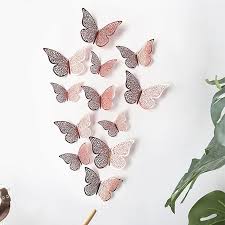 12 pcs 3d plastic new butterfly wall stickers for kids room and home decoration. Butterfly Wall Stickers Hollow For Kids Rooms Shoppingizi Com