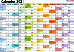 Wandkalender für 2021 in a4 zum selberausdrucken. Kalender 2021 Zum Ausdrucken Als Pdf 19 Vorlagen Kostenlos