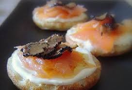 Minis Blinis De Saumon Aux Truffes Les Envies D Emilie Truffe Recette Noix De Coco Recette