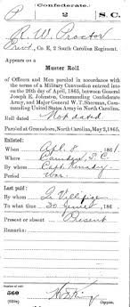 PVT Robert William “Bob” Proctor (1835-1920)