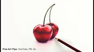 Flower coloring pages, trees, vegetables and fruit coloring pages to print out and color. Drawing Fruits How To Draw Cherries With Color Pencils Fine Art Tips Youtube