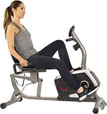 The bike has a lower profile than traditional exercise bikes, and uses magnets to set various resistance levels. Amazon Com Sunny Health Fitness Magnetic Recumbent Exercise Bike Pulse Rate Monitoring 300 Lb Capacity Digital Monitor And Quick Adjustable Seat Sf Rb4616 Sports Outdoors