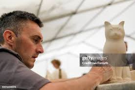 British Stonemason Harriet Pace works