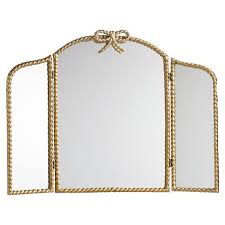 Braided Bow Trifold Mirror Trifold Mirror Trifold Mirror Vanity Mirrored Vanity Table