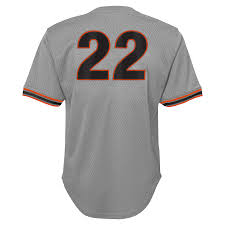 Youth Mitchell & Ness Will Clark Gray San Francisco Giants Cooperstown  Collection Mesh Batting Practice Jersey