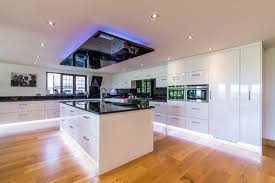 open plan kitchen diner and lounge area