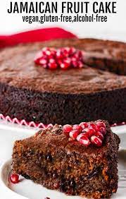 A Delicious And Rich Version Of Jamaican Fruit Cake That Is Especially Popular Around Christmas It Is Vegan Fruit Cake Jamaican Fruit Cake Vegan Cake Recipes