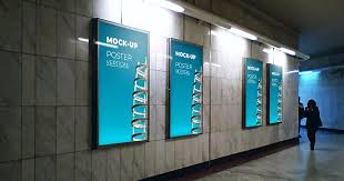 Wall 4 Posters Template Mockup Mock Up Psd Template It Is Super Easy To Use Edit