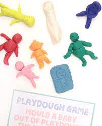 Play Dough Baby Shower Game Party Delights Blog Baby Shower Games Baby Shower Fun Baby Shower