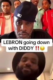Lebron James Bending Down from Diddy