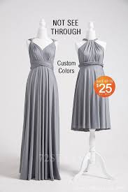 Grey Bridesmaid Dress Infinity Dress Grey Short Long Plus Size Convertible Dress Multiway Dress Multi Way Dress Wedding Cake Toppers Infinity Wrap Dresses