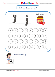 Letter J Find And Color Worksheet Lettering Kids Worksheets Preschool Kindergarten Letters