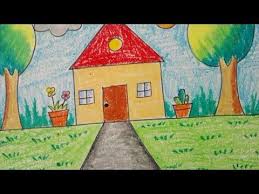 ℹabout this channelℹ fancy's art is the easiest art. How To Draw An Easy Scenery For Little Kids Topic My Home Youtube Scenery Drawing For Kids Drawing For Kids Easy Drawings