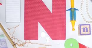 An embroidered rug made from a coarse indian felt. Sly Spoon Toddler A Z Objects That Start With The Letter N