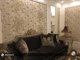 غرفة جلوس كلاسيك و تلبيس ورق جدران زوايا للديكور Almsouti For Interiors Facebook