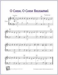 O Come O Come Emmanuel Free Easy Piano Sheet Music