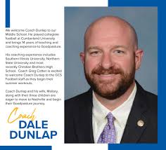 Welcome Coach Dunlap!