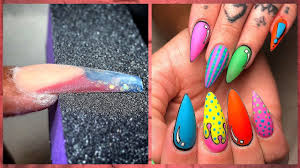 When you are running short of time and still want your nails to express your personality, then acrylic nails are the best idea! Acrylic Nail 2020 20 Short Cute Acrylic Nail Ideas Nails On Compitlation Youtube
