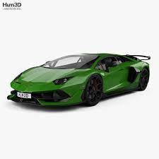 3d Model Of Lamborghini Aventador Svj Coupe 2019 Lamborghini Aventador Lamborghini 3d Model