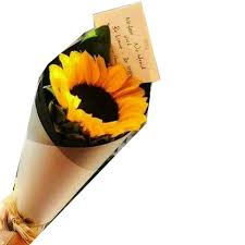 Each flower arrangement that is delivered today, is arranged by a florist. Send Single Stalk Sunflower Bouquet To The Philippines Today