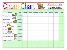 69 Up To Date Chore Chart For Kids With Money